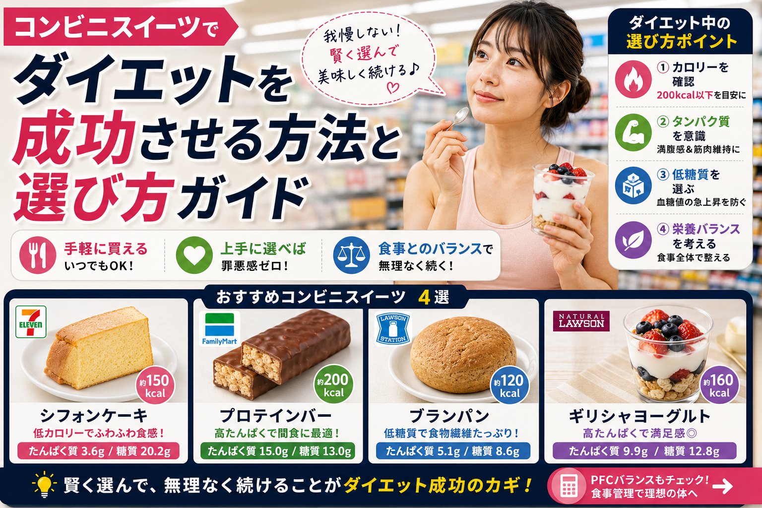 コンビニスイーツでダイエットを成功させる方法と選び方ガイド