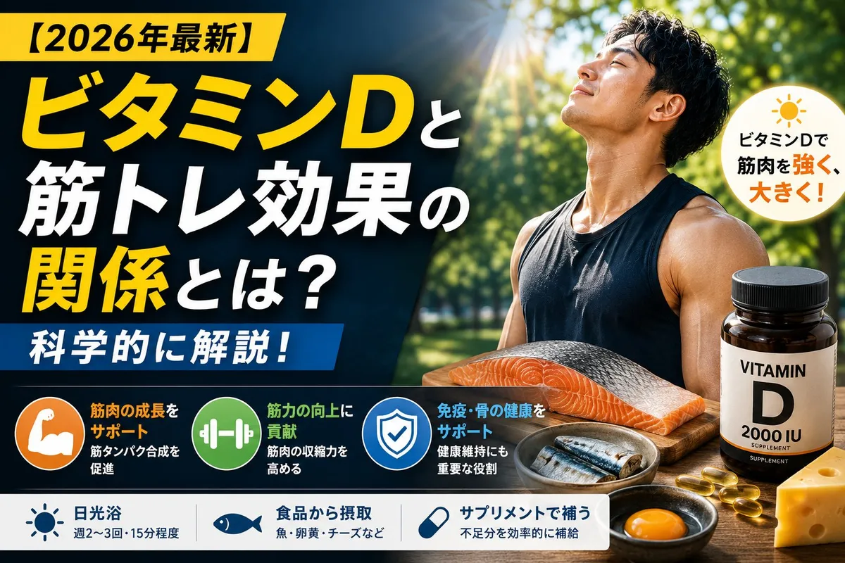 【2026年最新】ビタミンDと筋トレ効果の関係とは?科学的に解説!
